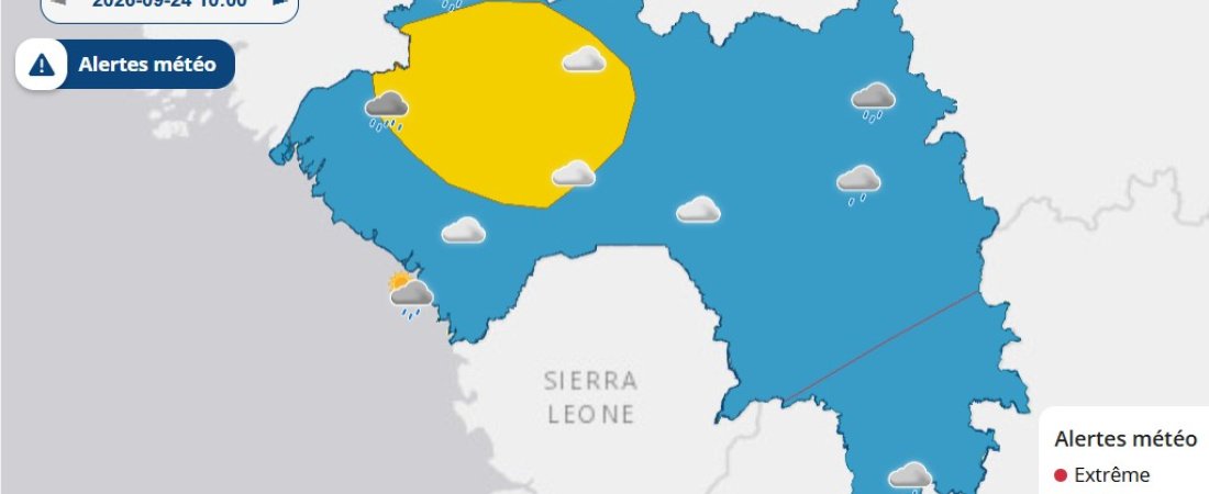Météo : les prévisions de l’ANM pour Conakry ce jeudi 24 septembre