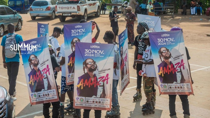 Street Marketing : l'Acte 2 de la Campagne pour le Concert d'Amaza lancé à Conakry