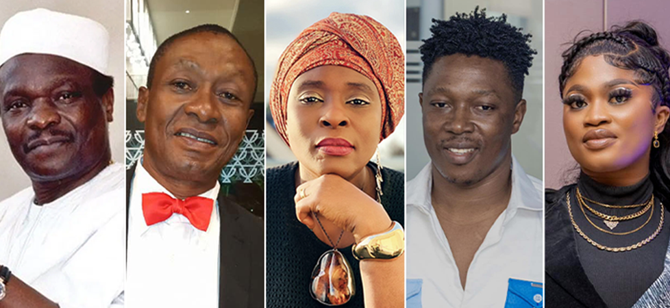 De gauche à droite : Mory Kanté - Rizo Bangoura - Sia Tolno - Soul Bang’s - Queen Rima