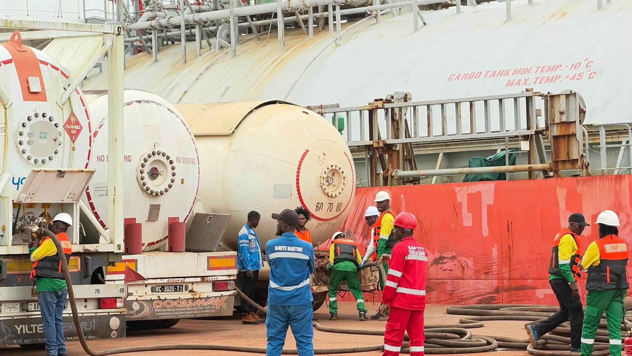 Gaz butane : un navire de 730 tonnes accoste à Conakry