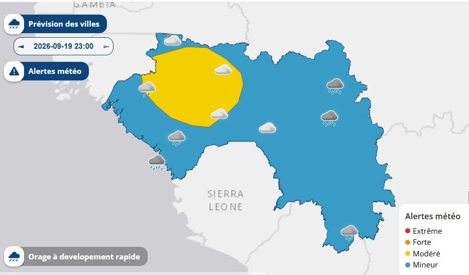 Météo : l’ANM alerte sur de fortes averses orageuses et un risque élevé d’inondation cette nuit